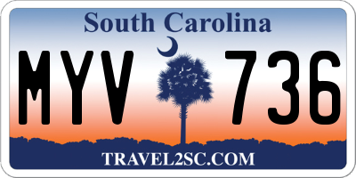 SC license plate MYV736