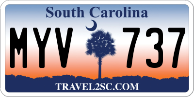 SC license plate MYV737