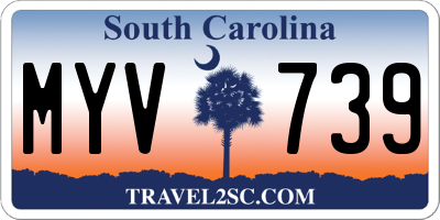 SC license plate MYV739