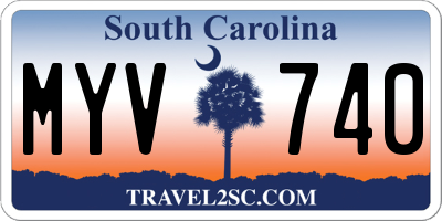 SC license plate MYV740
