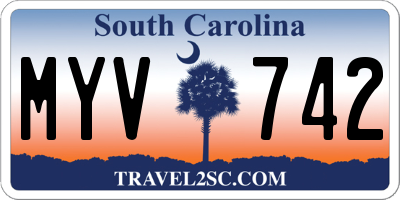 SC license plate MYV742