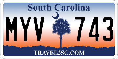 SC license plate MYV743