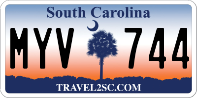 SC license plate MYV744