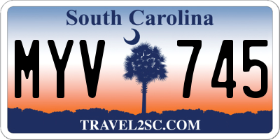 SC license plate MYV745