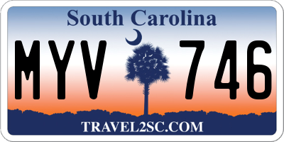 SC license plate MYV746