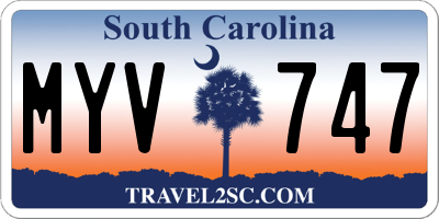 SC license plate MYV747