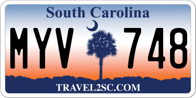 SC license plate MYV748