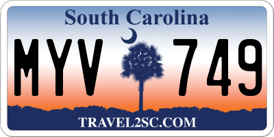 SC license plate MYV749