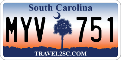 SC license plate MYV751
