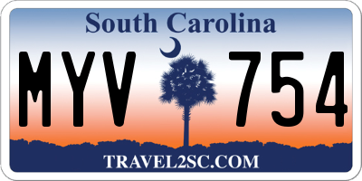 SC license plate MYV754