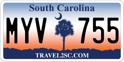 SC license plate MYV755