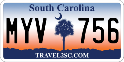 SC license plate MYV756