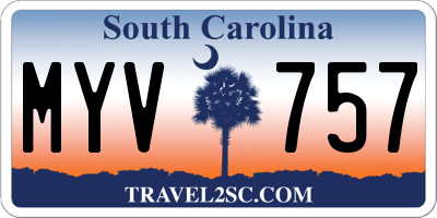 SC license plate MYV757