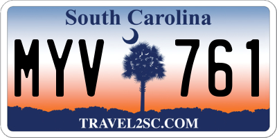 SC license plate MYV761