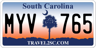 SC license plate MYV765