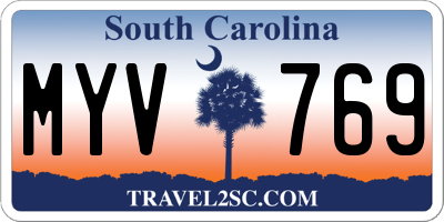 SC license plate MYV769