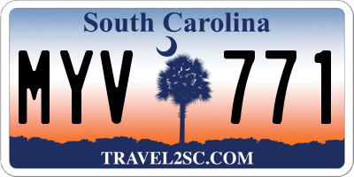 SC license plate MYV771