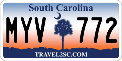 SC license plate MYV772