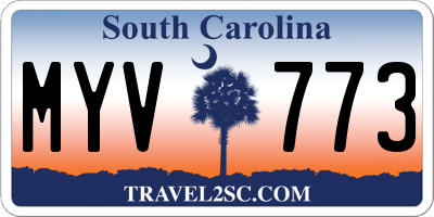 SC license plate MYV773