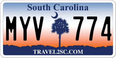 SC license plate MYV774