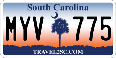 SC license plate MYV775