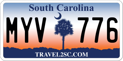 SC license plate MYV776