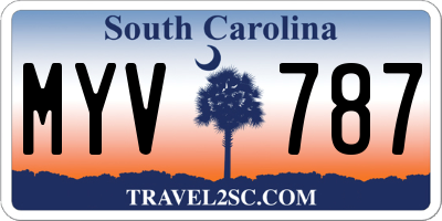 SC license plate MYV787
