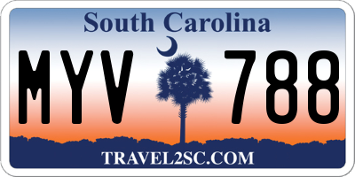 SC license plate MYV788