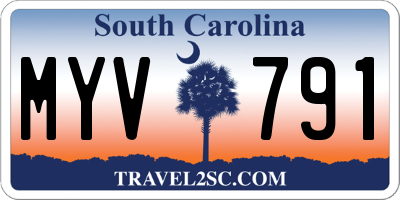 SC license plate MYV791
