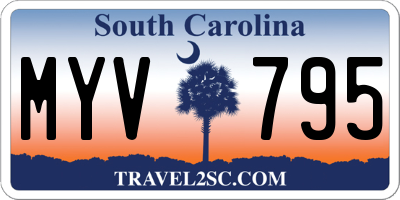 SC license plate MYV795