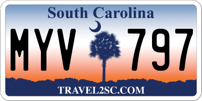 SC license plate MYV797