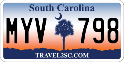 SC license plate MYV798