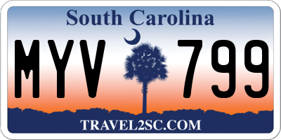 SC license plate MYV799
