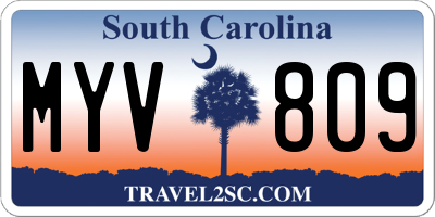 SC license plate MYV809
