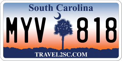 SC license plate MYV818