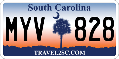 SC license plate MYV828