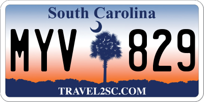 SC license plate MYV829