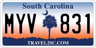 SC license plate MYV831