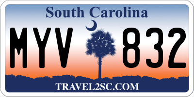 SC license plate MYV832