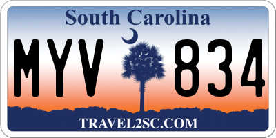 SC license plate MYV834