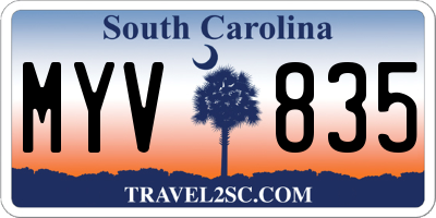 SC license plate MYV835