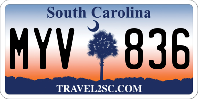 SC license plate MYV836
