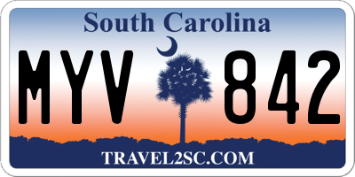 SC license plate MYV842