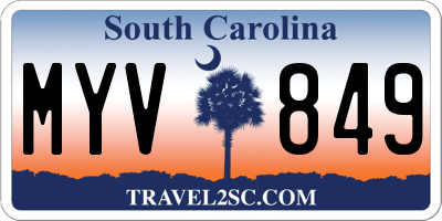 SC license plate MYV849