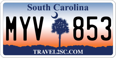 SC license plate MYV853