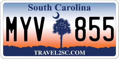 SC license plate MYV855