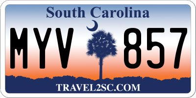 SC license plate MYV857