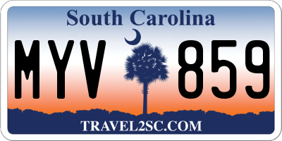 SC license plate MYV859