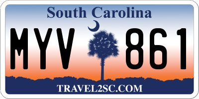 SC license plate MYV861