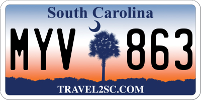 SC license plate MYV863